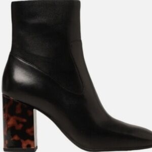 Pure Navy leather block heel Ankle boots Size 41 Color Black